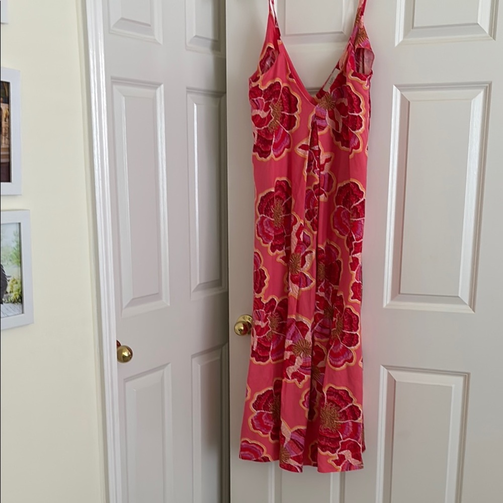 LOFT Pink Floral Maxi Dress